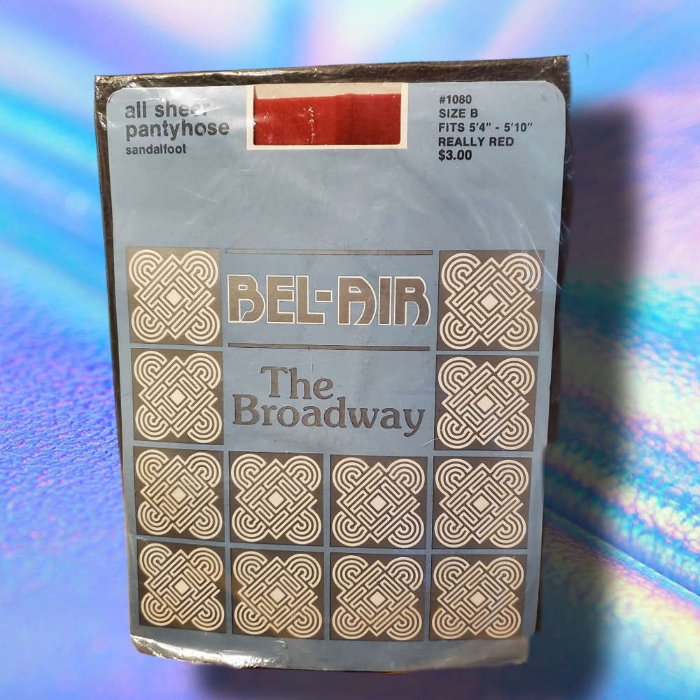 BEL AIR 'The Broadway' All Sheer Pantihose Sandalfoot Vintage New Old Stock
